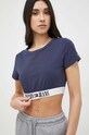 Tommy Jeans t-shirt bawełniany nadruk granatowy UW0UW04407.PPYX