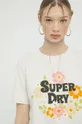 beżowy Superdry t-shirt