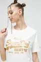 biały Superdry t-shirt bawełniany Damski