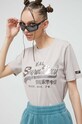 Odzież Superdry t-shirt bawełniany W1011143A.8RH szary