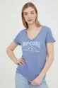 niebieski Rip Curl t-shirt bawełniany Damski