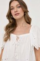 Weekend Max Mara bluza din bumbac alb 2351610131600