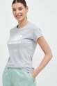 Bavlněné tričko New Balance potisk šedá WT31546AG
