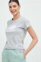 szary New Balance t-shirt bawełniany Damski