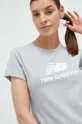 siva Bombažna kratka majica New Balance