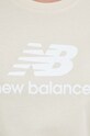 New Balance t-shirt bawełniany WT31546TCM beżowy