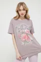 Hollister Co. t-shirt bawełniany fioletowy