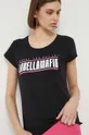 чорний Бавовняна футболка LaBellaMafia Жіночий