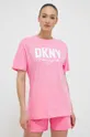 ροζ Βαμβακερό μπλουζάκι DKNY