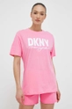 ροζ Βαμβακερό μπλουζάκι Dkny