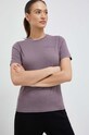 Peak Performance t-shirt bawełniany fioletowy G78903
