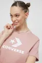 ružová Bavlnené tričko Converse