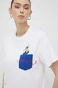 biały Karl Lagerfeld t-shirt bawełniany x Disney