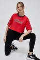 czerwony Fila t-shirt bawełniany x Hailey Bieber Damski