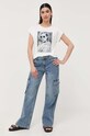 Μπλουζάκι Morgan DGLASS.OFF.WHITE λευκό SS23