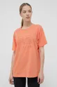 pomarańczowy P.E Nation t-shirt bawełniany