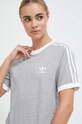 Βαμβακερό μπλουζάκι adidas Originals γκρί IB7409
