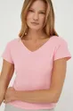розовый Хлопковая футболка American Vintage