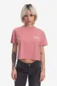 ροζ Βαμβακερό μπλουζάκι Napapijri Napapijri B-Cenepa Crop SS W NA4GYS PB1 Γυναικεία