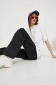 Bavlnené tričko Converse biela 10024784.A02