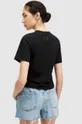 czarny AllSaints t-shirt bawełniany