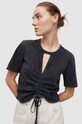 Bavlnené tričko AllSaints WM161W čierna SS24