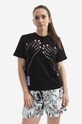 MCQ t-shirt bawełniany nadruk czarny 624665RSJ731000