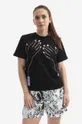 czarny MCQ t-shirt bawełniany Damski