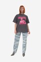 KSUBI t-shirt bawełniany nadruk szary WPS23TE009