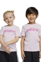 розовый Детская хлопковая футболка adidas LK LIN CO Для девочек