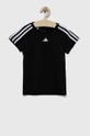 czarny adidas t-shirt dziecięcy Dziewczęcy