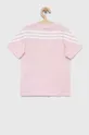 Дитяча бавовняна футболка adidas x Disney рожевий