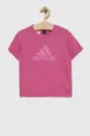 fioletowy adidas t-shirt dziecięcy G FI BL Dziewczęcy