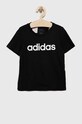 adidas tricou de bumbac pentru copii G LIN print negru IC3149