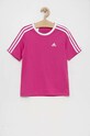 Adidas tricou de bumbac pentru copii G 3S BF imprimeu roz IC3639