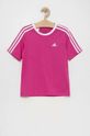ostry różowy adidas t-shirt bawełniany dziecięcy G 3S BF Dziewczęcy