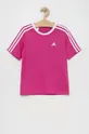 рожевий Дитяча бавовняна футболка adidas G 3S BF Для дівчаток