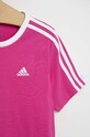 Dziewczynka adidas t-shirt bawełniany dziecięcy G 3S BF IC3639 różowy