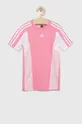 Детская хлопковая футболка adidas LK CB CO TEE розовый