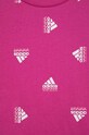 Dziewczynka adidas t-shirt bawełniany dziecięcy G BLUV IB8920 fioletowy
