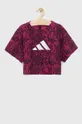розовый Детская футболка adidas G TI AOP TEE Для девочек