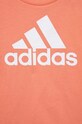 Dziewczynka adidas t-shirt bawełniany dziecięcy G BL IC6125 pomarańczowy