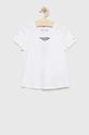 bílá Dětské bavlněné tričko Tommy Hilfiger Dívčí