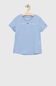 Детска памучна тениска Tommy Hilfiger памук син KG0KG05242.PPYX