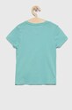 Tommy Hilfiger t-shirt bawełniany dziecięcy KG0KG05242.PPYX turkusowy SS23