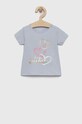 Guess t-shirt niemowlęcy z elastanem niebieski A3RI01.K6YW1.PPYX