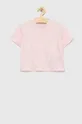 růžová Dětské bavlněné tričko Guess Dívčí