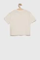 Παιδικό βαμβακερό μπλουζάκι Guess μπεζ