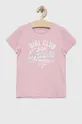 pastelově růžová Dětské tričko Guess Dívčí