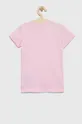 Dětské bavlněné tričko Guess pastelově růžová